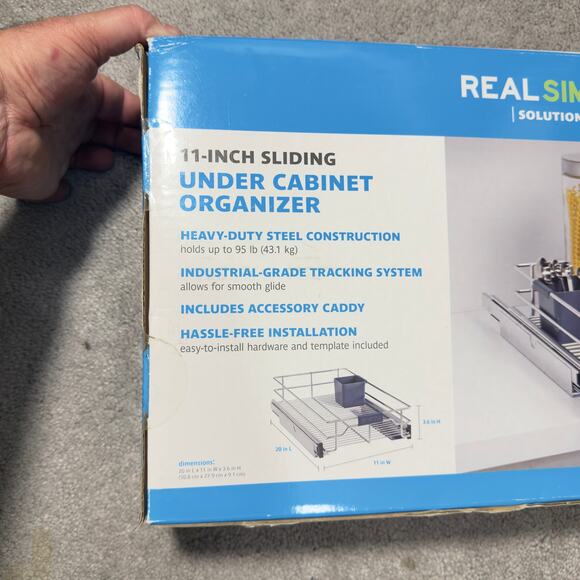 Real Simple Heavy Duty Steel 11” Sliding Under Cabinet Organizer Storage - Picture 14 of 16